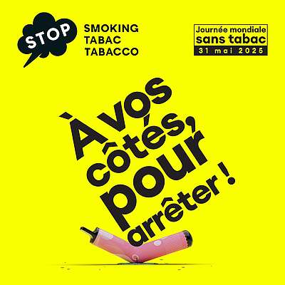 Visuel stop-tabac "journée mondial sans tabac 2025" (e-cigarette) 