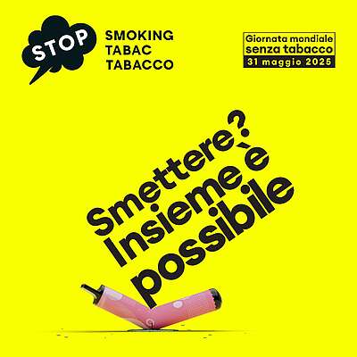 Immagine stop-tabacco "giornata mondiale senza tabacco 2025" (sigaretta elettronica)
