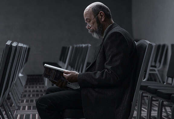 Man in Bus Man im Bus